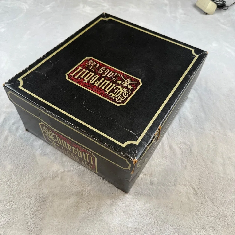Churchill Hats‎ Ltd Black Hat Box Storage Container Vintage Classic Style